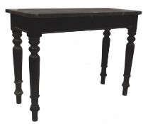 A 19th century Victorian mahogany and rouge marble top console table. The mahogany base raised on