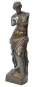 A stunning large bronze sculpture of ' Aphrodite at Milos ' or ' The Venus de Milo ' standing in