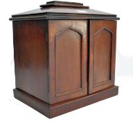 An Edwardian mahogany inlaid desk top compendium writing slope desk tidy  The cabinet with twin