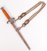 GERMAN WWII ARMY DAGGER AND HANGER