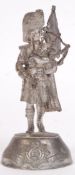 CHARLES STADDEN; PEWTER SCOTTISH PIPER FIGURE