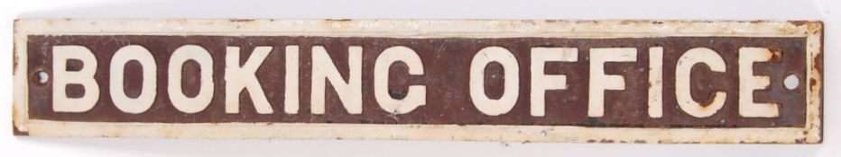 TRAIN STATION BOOKING OFFICE SIGN