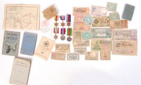 WWII MEDAL GROUP & EPHEMERA