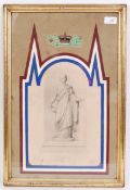 MASONIC / MILITARY PORTRAIT OF QUEEN VICTORIA