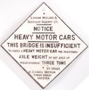 RAILWAY BRIDGE WARNING PLAQUE