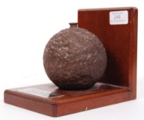 19TH CENTURY 9 POUNDER SHOT FROM ROYAL ARSENAL WOOLWICH