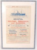 1920's SHIPPING RATES POSTER