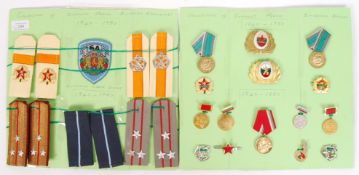 COMMUNIST BULGARIAN EPAULETTES & BADGES