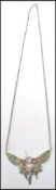 A silver plique a jour ladies necklace in the Art