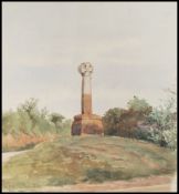 A framed and glazed 19th century water colour pain