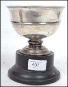 An early 20th century silver hallmarked trophy / c
