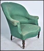 A Victorian salon barrel Chesterfield armchair rai