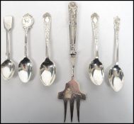 A group of five silver hallmarked spoons to includ