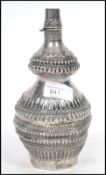 A 19th century Chinese silver drinking flask of bu
