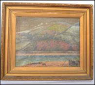 A 19th century oil on canvas painting of a rural h