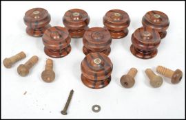 A set of eight Victorian mahogany tiger stripe tur