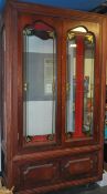 A vintage large haberdashery glazed display cabine