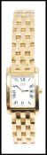 Citizen Eco-Drive rectangular gold plated ladies b