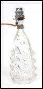 A vintage 20th century retro studio art glass lamp