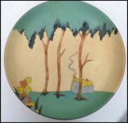 A vintage 20th century Art Deco hand decorated wal