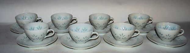 Friedl Holzer-Kjellberg for Arabia, Finland - a porcelain 'rice' decoration 8 person coffee can /