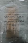 PILNING, Glos. 1915 Large auction catalogue for Station Farm with fold out map.Sale held at Plough