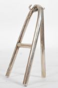 A Victorian hallmarked silver easel watch stand. Hallmarked for Chester, 1898, for Hilliard and