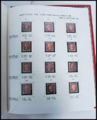 Postal History - Penny Red Stamps, a Stanley Gibbons SG 43/44 stamp album containing approx 132