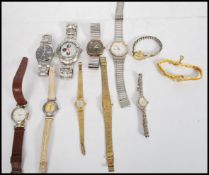 A group of vintage watches to include Appear, Incabloc, Accurist, Hana, Seiko, Sekonda,