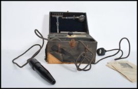 An early 20th century quack Everay electrolysis outfit high frequency electro therapy machine in