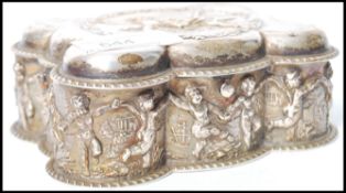 An Edwardian silver Art Nouveau ladies jewellery box hallmarked for William Hutton & Sons Ltd