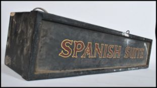 A retro 20th century ship / pub restaurant light box sign. Of rectangular form with black body