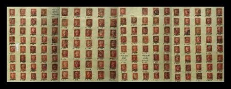 GB STAMPS. 1d Penny red Plate numbers.Used set of this popular issue to plate number 225. SG 43