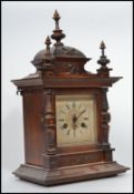 An early 20th century German mantle clock, eight day movement striking on a bell, J. Unghans,