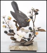 An Albany Fine China sculptured bronze and porcelain model of a Blackbird by David Burnham-Smith,
