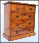 A 19th century Victorian mahogany miniature chest of drawers apprentice / salesman's  piece. The