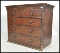 A 19h century mahogany chest on chest of drawers t
