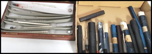 A collection of vintage 20th century veterinarian mercury filled Hydrometers, various makers some