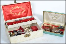 A collection of vintage silver and costume jewellery to include hallmarked bangle, rings, cameos,