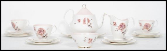 A vintage 20th century Royal Albert ' Prelude ' pattern tea service comprising cups, saucers,