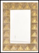 A 20th century middle eastern decorative fret pierced / lattice worked gilt metal repousse