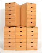 A collection of contemporary retro style pedestal cabinets by Marks & Spencers. Each of beech wood