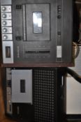 A group of vintage 20th century radio and cassette players to include Philips, Sharp, Sanyo etc.