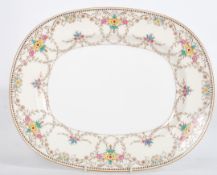 An early 20th century Minton's ( Minton) hand painted and transfer printed meat platter tray in
