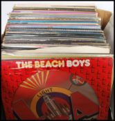 A collection of long play vinyl LP records featurig several artists to include Michael Jackson,