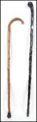 A 19th century Irish Knobkerrie walking stick cane