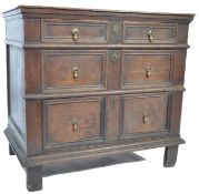 A 17th century Jacobean period oak square front ch