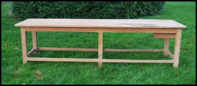 A large early 20th century stripped pine 3m long F