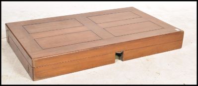 A 19th century Victorian mahogany folding billiards table with original fittings and baize lining