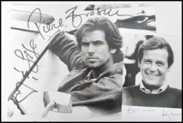 James Bond autographs; an 8x10